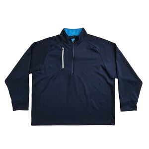 Zero Restriction (Mens XXL)‎ Tour Series Pullover 1/4 Zip Navy Blue Golf Stretch